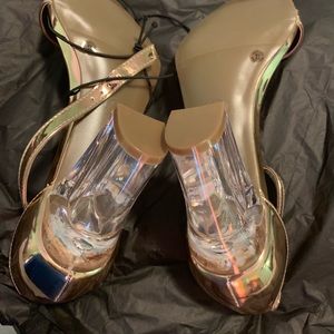 Rose Gold stiletto heels
